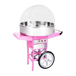 Machine à barbe à papa - 72 cm - 1200 W - Chariot et coupole de protection