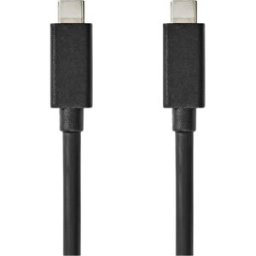 Nedis Ccgl64020bk20 Câble Usb 3.2 Gen 2 Usb-c M-usb-c M 4k@ 20 Gb/s Nickelé 2 M 100w 60hz Black One Size unisex