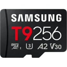 Samsung Carte Mémoire Microsd T9 Uhs-i U3 V30 A2 256gb Black One Size unisex