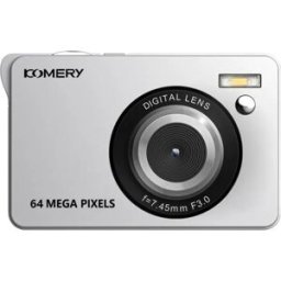 INF Caméra format carte pour étudiants - Vidéo 4K, photos 64MP, zoom numérique 18x, autofocus AF, écran LCD 2.8 inch, flash Argent