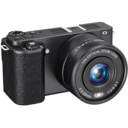 INF Appareil photo numérique 12X optique – Enregistrement 4K, 64MP, écran inclinable 270°, double caméras avant et arrière, Le noir