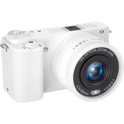 INF Appareil photo numérique 12X optique – Enregistrement 4K, 64MP, écran inclinable 270°, double caméras avant et arrière, Blanc