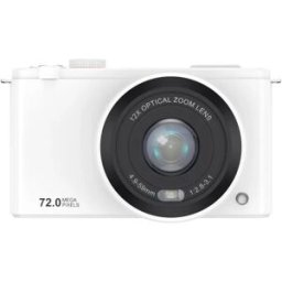 INF Appareil photo hybride 4K 72MP avec zoom optique 12X et écran tactile double rabattable 180° & 270° Blanc