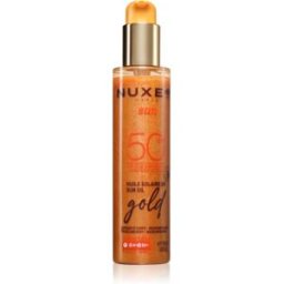 Nuxe Sun Sun Oil Gold SPF 50 huile solaire visage et corps à effet éclaircissant 150 ml