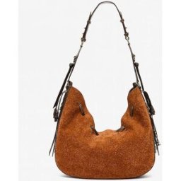 Sac Bolton Hobo En Cuir Velours - - Chataigne - - Isabel Marant