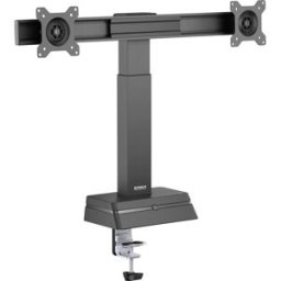 SpeaKa Professional SP-EMS-100 Support sur pied pour écran 2 Écran(s) 43,2 cm (17) - 68,6 cm (27) motorisé, réglable en hauteur, format portrait, format paysage