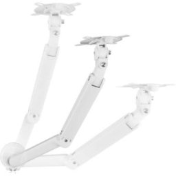 One For All Solid Single white Support de table pour écran 1 Écran(s) 33 cm (13) - 88,9 cm (35) blanc réglable en hauteur, mobile, inclinable, rotatif