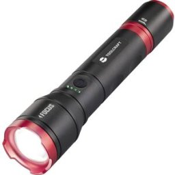 TOOLCRAFT TO-9927678 Lampe portative réglable, taille du point réglable, avec mode stroboscope, avec interface USB batteries Li-ions ou fonctionnement à piles