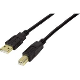LogiLink Câble USB USB 2.0 USB-A mâle, USB-B mâle 10.00 m noir contacts dorés UA0264