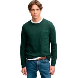 Superdry Pull Cotton Linen Pocket Mountain View M Homme