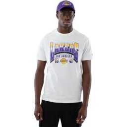 New Era T-shirt à Manches Courtes Nba Arch Graphic Reg Los Angeles Lakers White L Homme