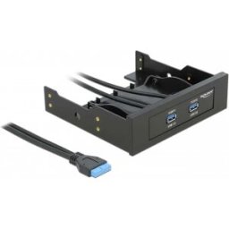 Delock Adaptateur De Disque Dur Pour Panneau Avant 2xusb 3.0 Black One Size unisex
