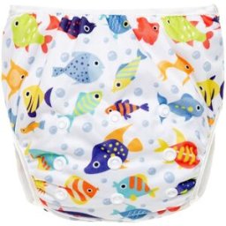 T-TOMI Diaper Swimwear Blue Fish couche de bain lavable 5 - 15 kg 1 pcs