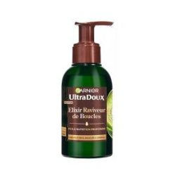 Garnier Ultra Doux Elixir Raviveur de Boucles Cheveux Secs Bouclés à Crépus 120 ml - Flacon-Pompe 120 ml
