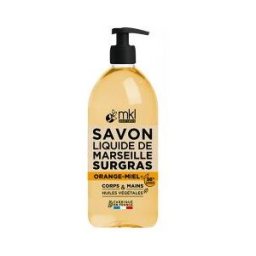 Mkl Green Nature Savon Liquide de Marseille "orange & Miel" 1 Litre - Flacon-Pompe 1000 ml