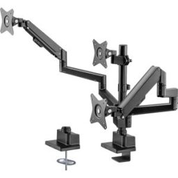 My Wall HL 51-3 L Support de table pour écran 3 Écran(s) 43,2 cm (17) - 76,2 cm (30) noir rotatif, inclinable, réglable en hauteur