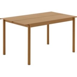 Muuto - Table rectangulaire Linear - Beige - Acier revêtement poudre - Designer Thomas Bentzen