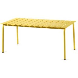 valerie objects - Table rectangulaire Outdoor - Jaune - Aluminium thermolaqué - Designer Maarten Baas