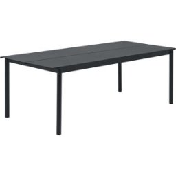 Muuto - Table rectangulaire Linear - Noir - Acier revêtement poudre - Designer Thomas Bentzen