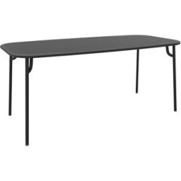 Petite Friture - Table rectangulaire Week-end - Noir - Aluminium thermolaqué époxy - Designer Studio BrichetZiegler