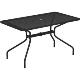 Emu - Table rectangulaire Cambi - Noir - Tôle perforée - Designer Aldo Ciabatti