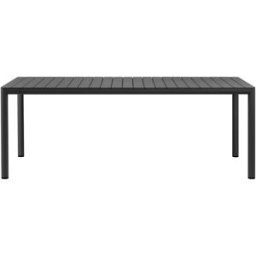 NARDI - Table rectangulaire Tevere - Noir - Résine de fibre de verre - Designer Raffaello Galiotto