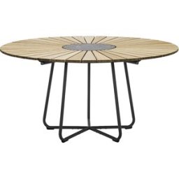 Houe - Table ronde Circle - Bois naturel - Métal laqué époxy - Designer Henrik Pedersen