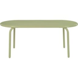 Tom Dixon - Table ovale Groove - Vert - Aluminium - Designer Tom Dixon