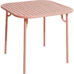 Petite Friture - Table carrée Week-end - Rose - Aluminium thermolaqué époxy - Designer Studio BrichetZiegler