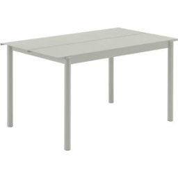 Muuto - Table rectangulaire Linear - Gris - Acier revêtement poudre - Designer Thomas Bentzen