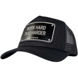John Hatter & Co Casquette Work Hard Play Harder Black One Size unisex