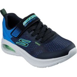Skechers Baskets Sans Lacets Microspec Max Advance Squad P Black Textile / Synthetic / Blue / Lime Trim EU 35 1/2 Garçon