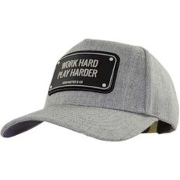 John Hatter & Co Casquette Full Panel Work Hard Grey One Size unisex