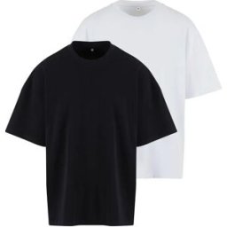 Urban Classics T-shirt à Manches Courtes Tb7748a 2 Unités Black / White L Homme