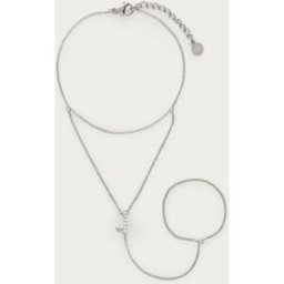 Chaîne de main à initiale avec strass My Jewellery Argenté One size femme