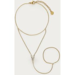 Chaîne de main à initiale avec strass My Jewellery Doré One size femme