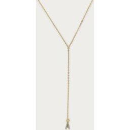 Long collier en Y à initiale avec strass My Jewellery Doré One size femme