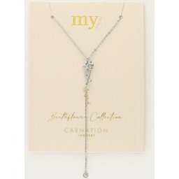 Collier à pendentif et strass Birth Flower My Jewellery Argenté/Doré M femme