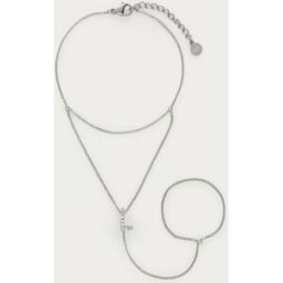 Chaîne de main à initiale avec strass My Jewellery Argenté One size femme