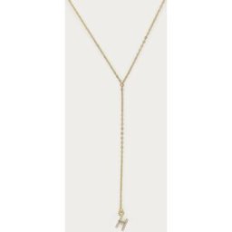 Long collier en Y à initiale avec strass My Jewellery Doré One size femme