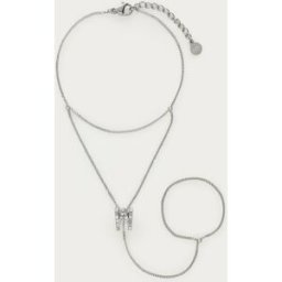 Chaîne de main à initiale avec strass My Jewellery Argenté One size femme