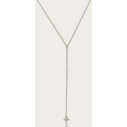Long collier en Y à initiale avec strass My Jewellery Argenté One size femme
