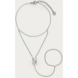 Chaîne de main à initiale avec strass My Jewellery Argenté One size femme