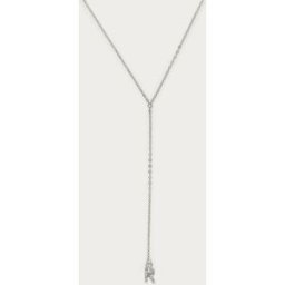 Long collier en Y à initiale avec strass My Jewellery Argenté One size femme