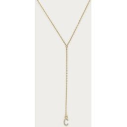 Long collier en Y à initiale avec strass My Jewellery Doré One size femme