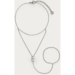 Chaîne de main à initiale avec strass My Jewellery Argenté One size femme
