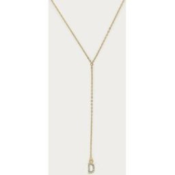 Long collier en Y à initiale avec strass My Jewellery Doré One size femme