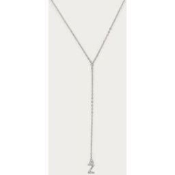 Long collier en Y à initiale avec strass My Jewellery Argenté One size femme