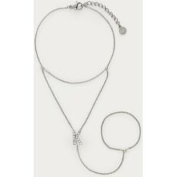 Chaîne de main à initiale avec strass My Jewellery Argenté One size femme