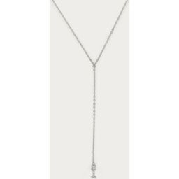 Long collier en Y à initiale avec strass My Jewellery Argenté One size femme